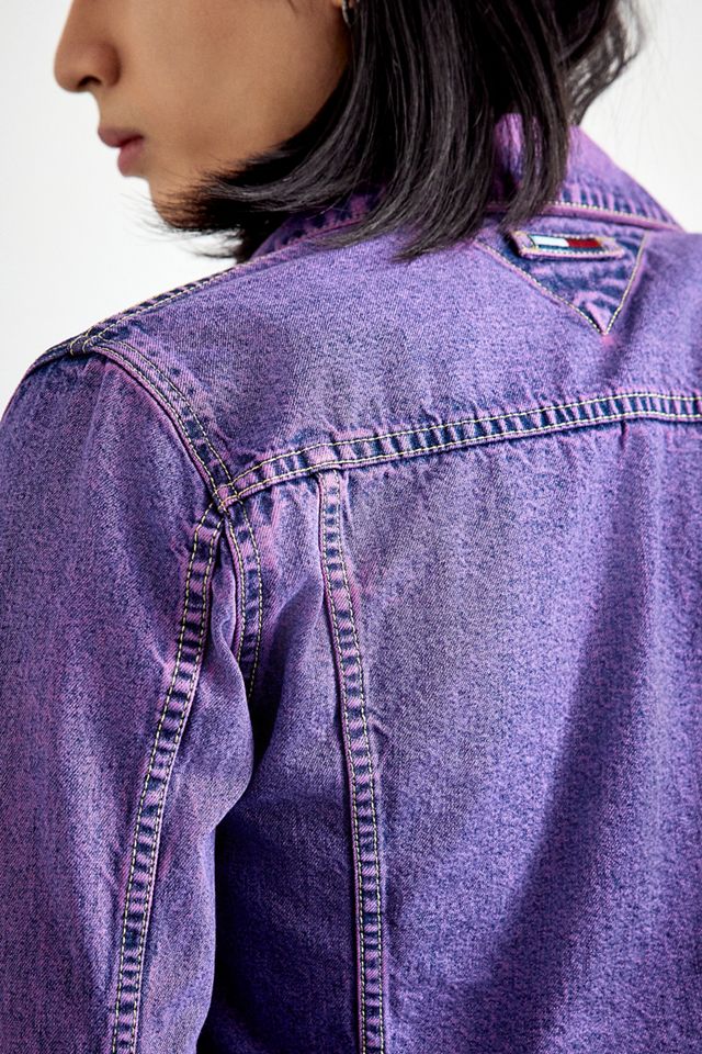 ジャケット・アウター PURPLE STAIN DENIM JACKET NUBIAN（ヌビアン）の「【PURPLE STAIN】SPRAY LOGO DENIM