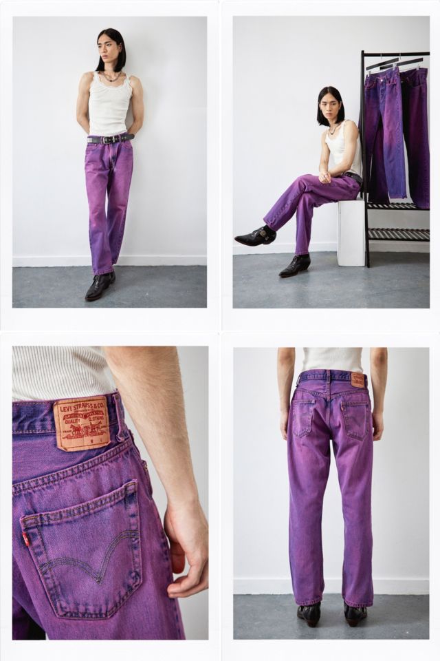 Urban Renewal Remade From Vintage Levi's Pink Tint Jeans | Urban Outfitters  UK