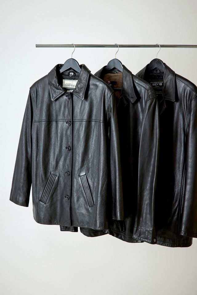 Blazer Vintage in Pelle Nera Urban Renewal #1