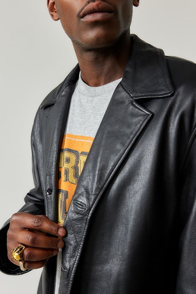 Blazer Vintage in Pelle Nera Urban Renewal #3