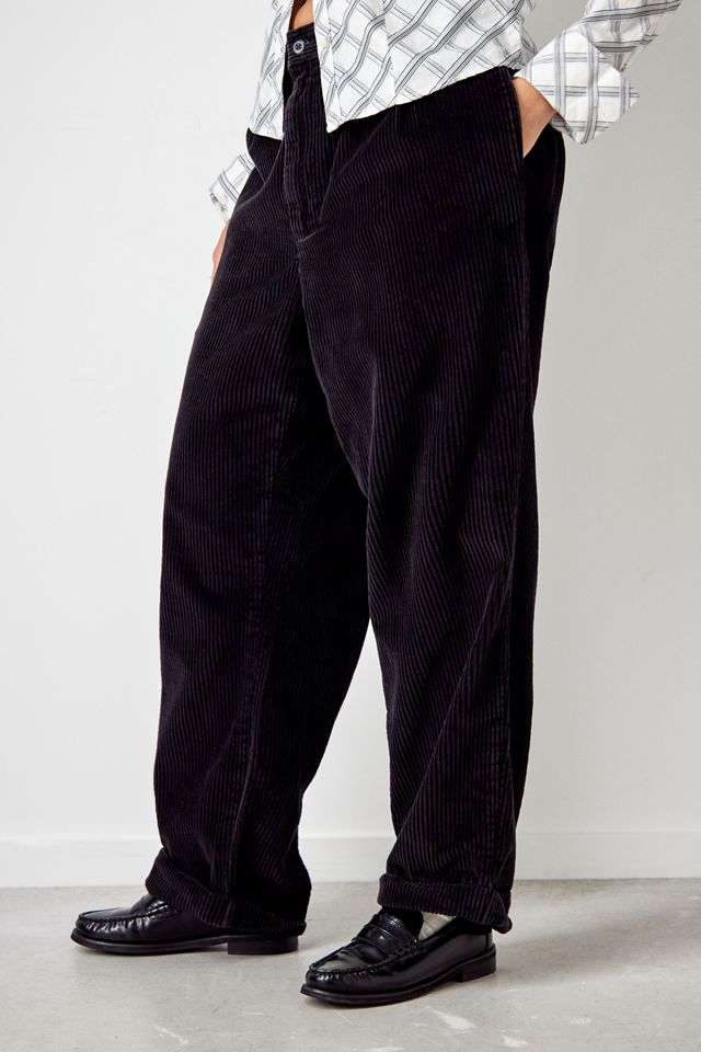 Urban Renewal Vintage Schwarz Jumbo Cord Hosen #3