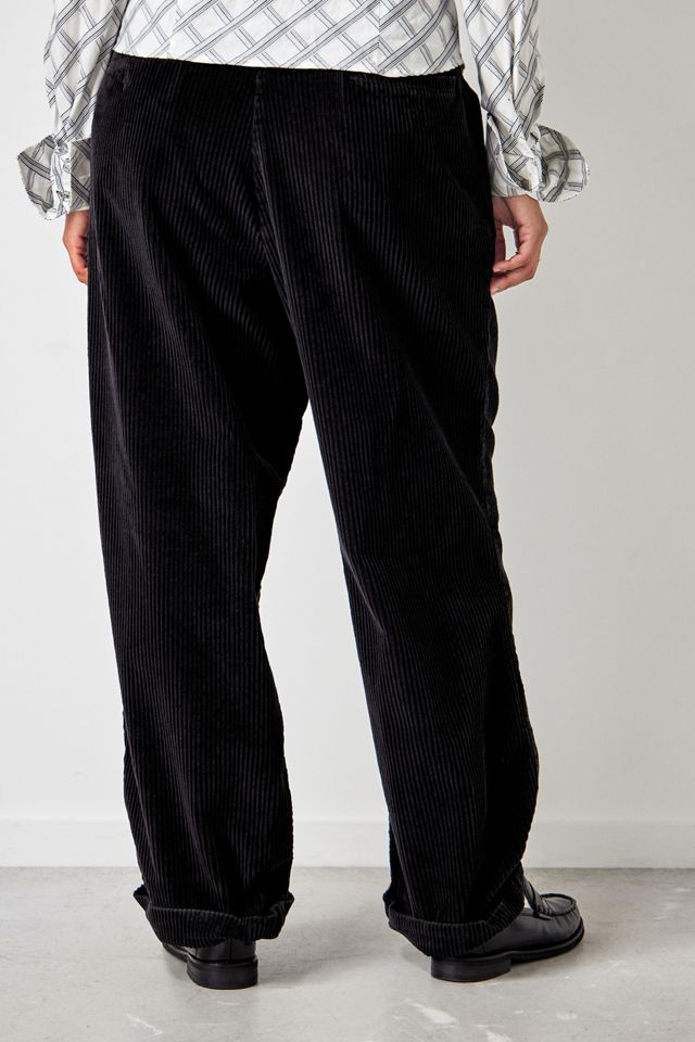 Urban Renewal Vintage Schwarz Jumbo Cord Hosen #5