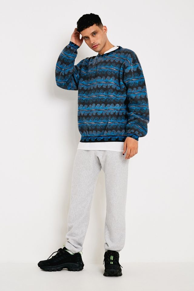 Urban Renewal Vintage ‘90s Black and Blue Allover Print Sweatshirt #2