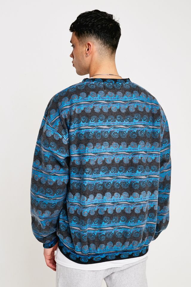 Urban Renewal Vintage ‘90s Black and Blue Allover Print Sweatshirt #3