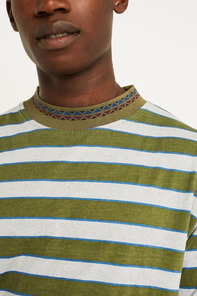 Urban Renewal Vintage Surplus '90s Stripe Green Long-Sleeve T-Shirt #2