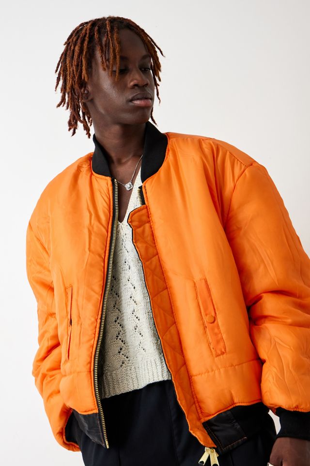 Black and orange outlet bomber jacket