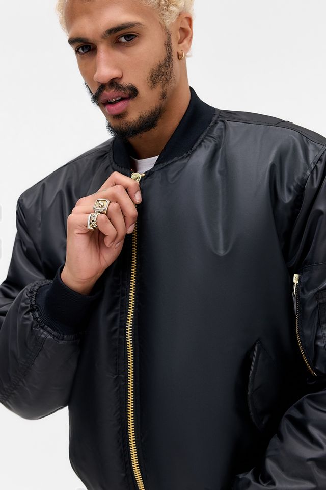 Urban Renewal Black MA1 Bomber Jacket #4