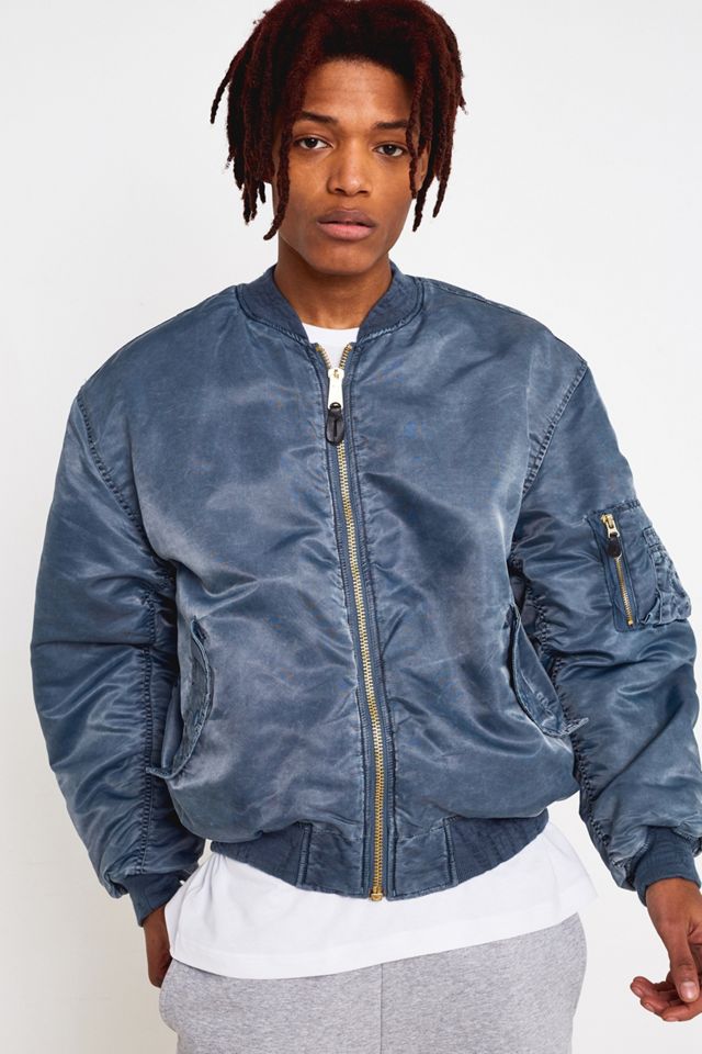 Urban Renewal Salvaged Deadstock – Bomberjacke „MA1“ in Blau #3