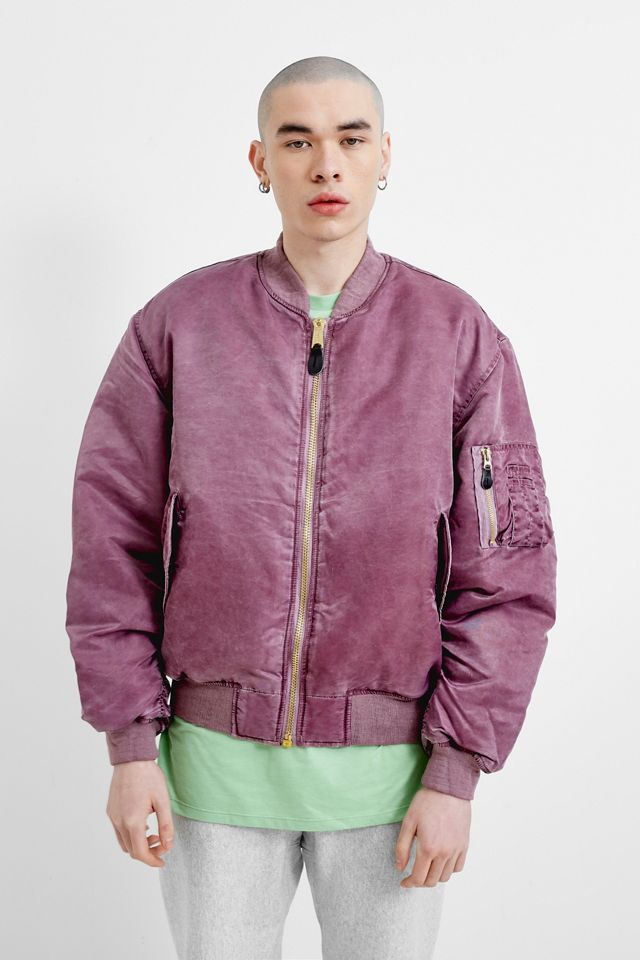 Urban Renewal Vintage Pink Stonewash MA1 Bomber Jacket #1