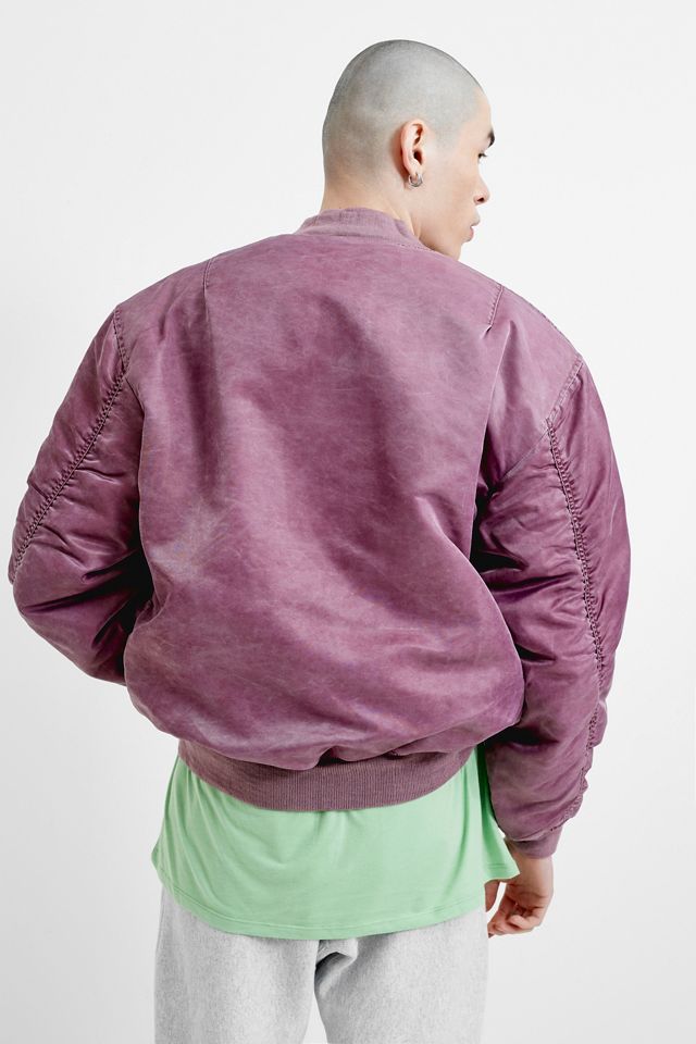 Urban Renewal Vintage Pink Stonewash MA1 Bomber Jacket #3