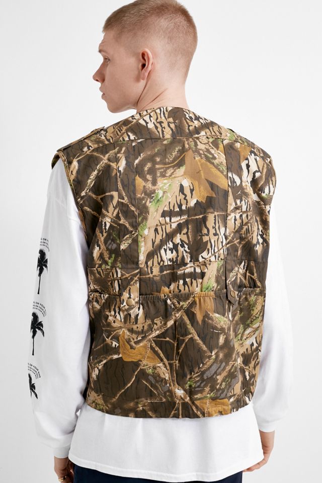 Renovación urbana rescatada Deadstock Tree Camo Utility Gilet #3