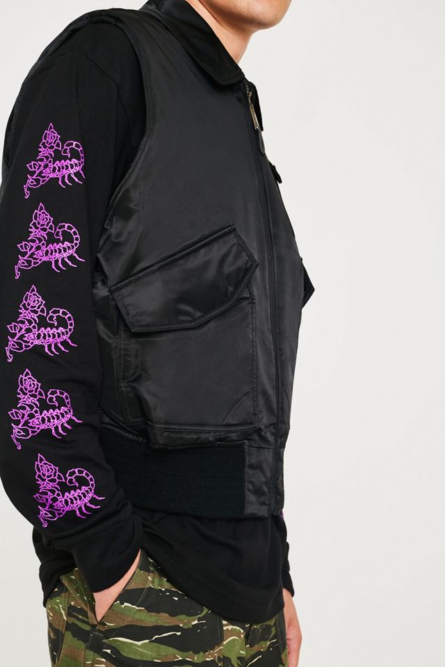 Urban Renewal Salvaged Deadstock Black CWU Gilet #2