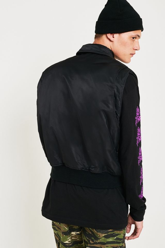 Urban Renewal Salvaged Deadstock Black CWU Gilet #5
