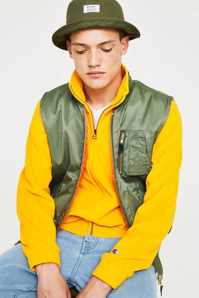 Urban Renewal Salvaged Deadstock Olive MA1 Gilet #5