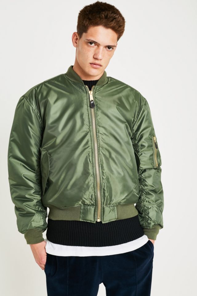 Urban Renewal Salvaged Deadstock Olive MA1 Jacket | Urban Outfitters UK