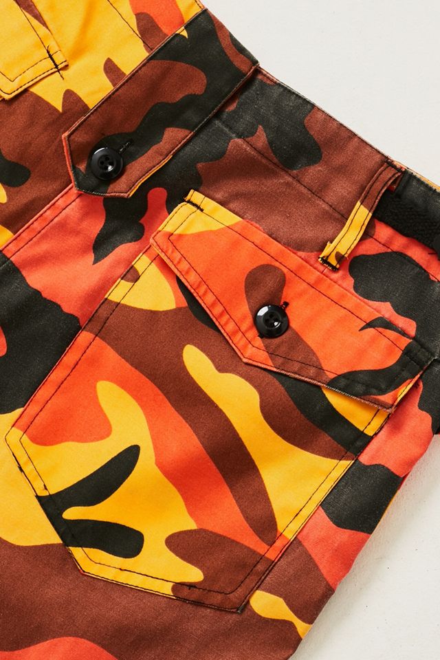 Urban Renewal Salvaged Deadstock Surplus Raw Cut Orange Camo Trousers #5