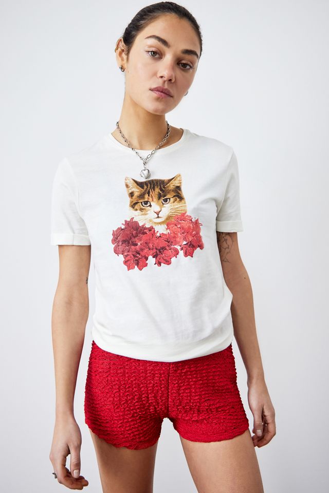 Urban Renewal T-shirt vintage con stampa di gatti  #1