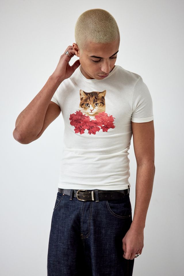 Urban Renewal T-shirt vintage con stampa di gatti  #4