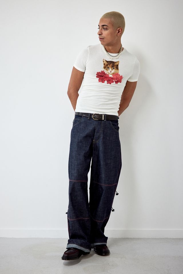 Urban Renewal T-shirt vintage con stampa di gatti  #5