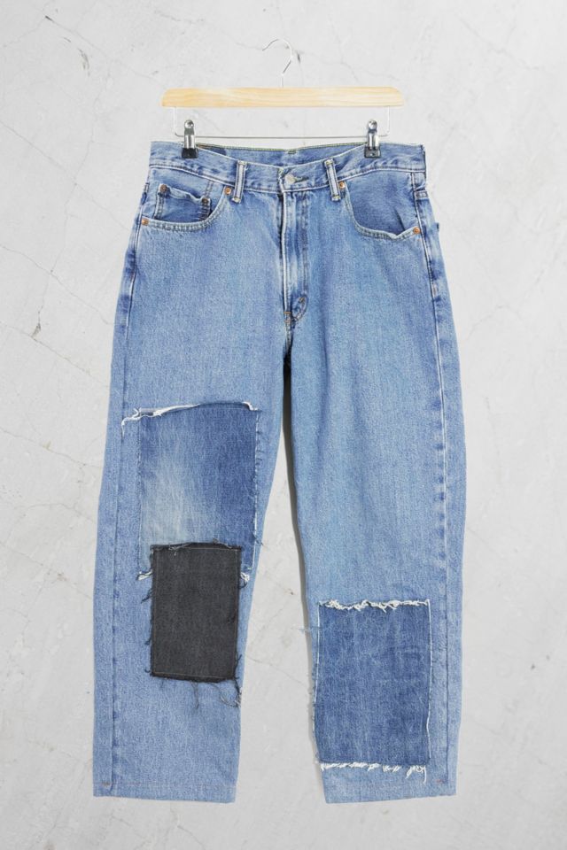 Urban Renewal Remade From Vintage Men's Levi's Patchwork Jeans | Urban  Outfitters UK