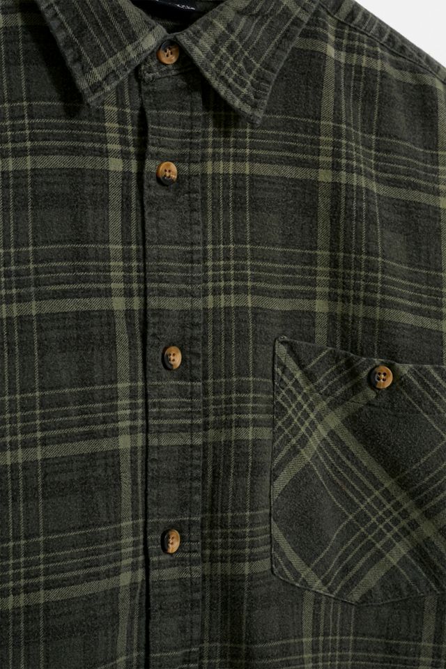 Urban Renewal - Chemise surteinte tie-dye en flanelle olive #2