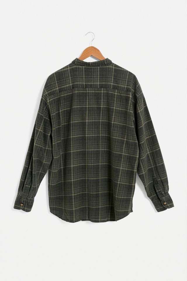 Urban Renewal - Chemise surteinte tie-dye en flanelle olive #3