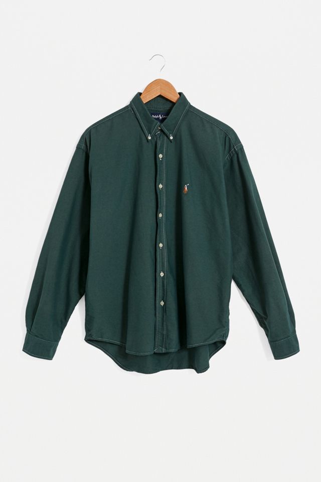 Urban Renewal - Chemise surteinte verte Ralph Lauren vintage #1