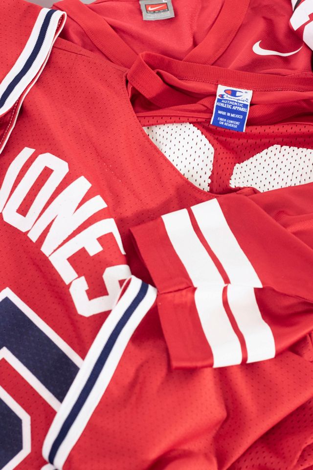 Urban Renewal Vintage Men’s Red Varsity Sports Jersey | Urban Outfitters UK