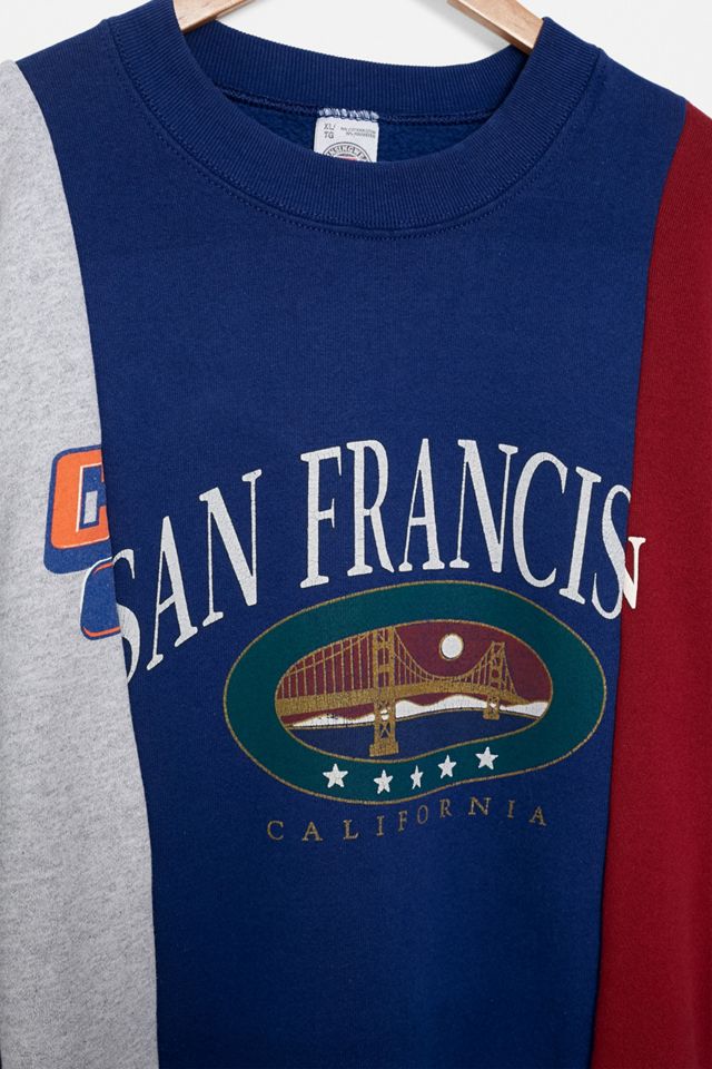 San Francisco - Sweatshirt San Francisco One-Of-A-Kind ras du cou rapiécé   #1