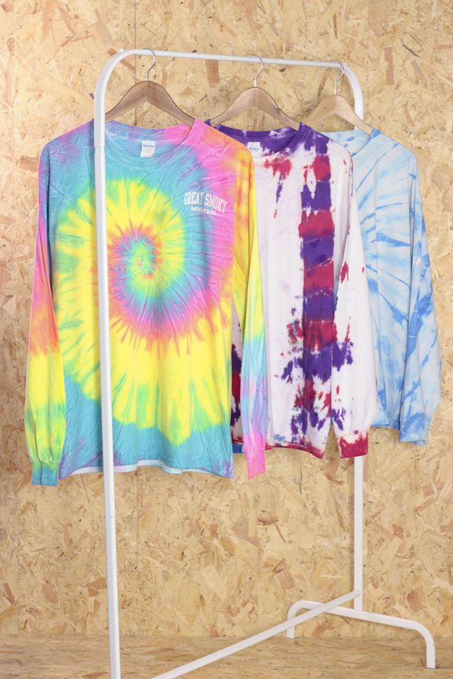 Urban Renewal Vintage - T-shirt effet tie-dye pour homme à manches longues #3