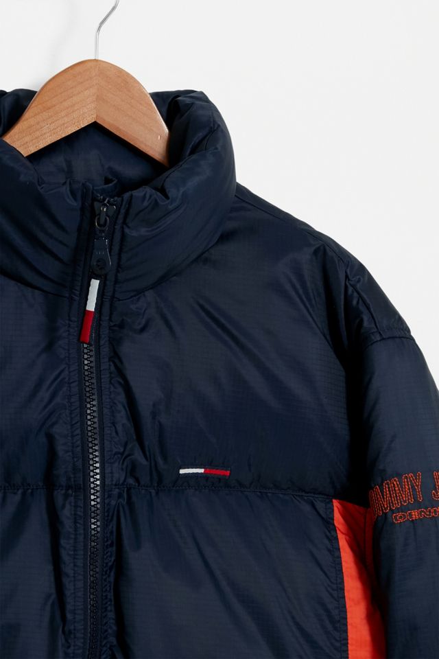 Urban Renewal Giacca Tommy Hilfiger Navy e Orange Puffer, unica nel suo genere #1