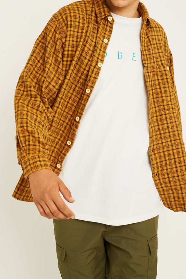 Renovación urbana rehecha camisa de franela a cuadros sobreesteada #1