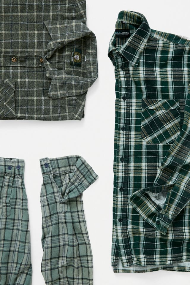 Urban Renewal Vintage Green Camicia in Flanella a Quadri #1