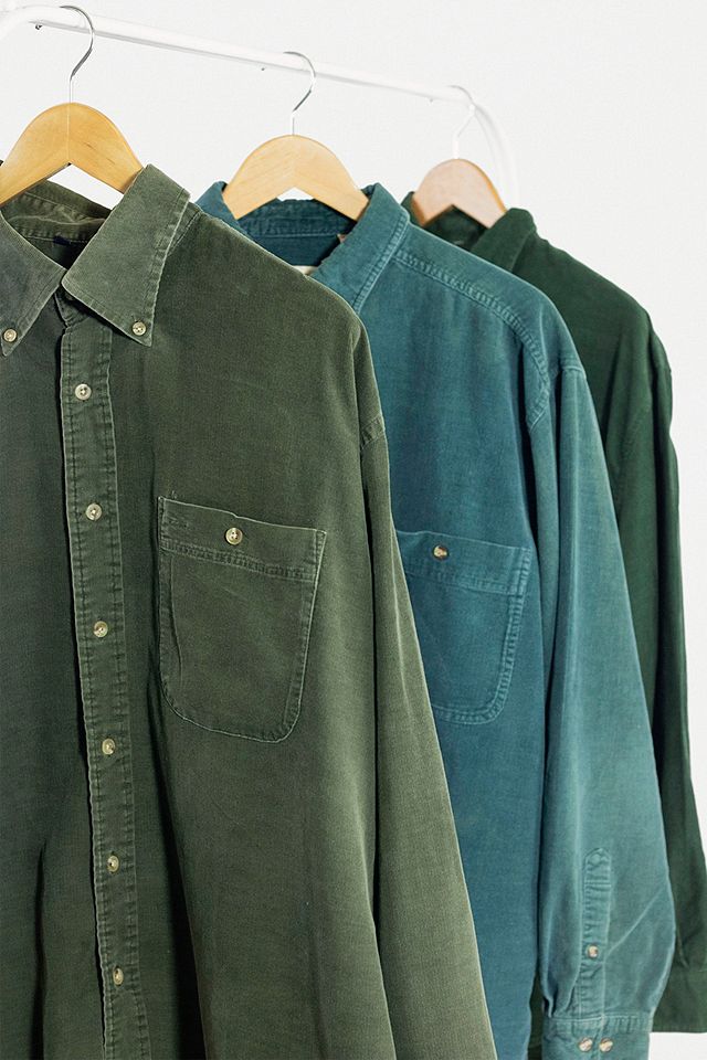 Urban Renewal Vintage Men’s Green Corduroy Shirt
