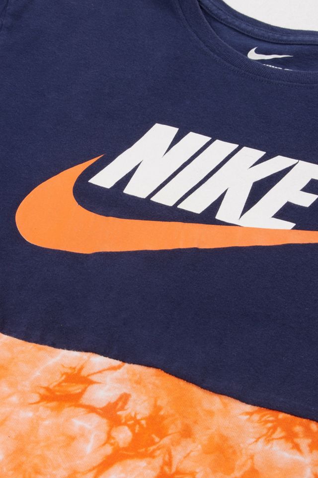 Urban Renewal One-Of-A-Kind Orange Nike Patchwork Tie-Dye T-Shirt #2