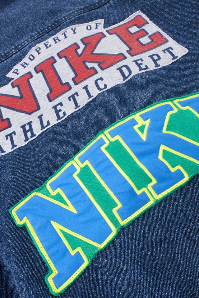 Urban Renewal One-Of-A-Kind Nike Denim Varsity Jacket #7
