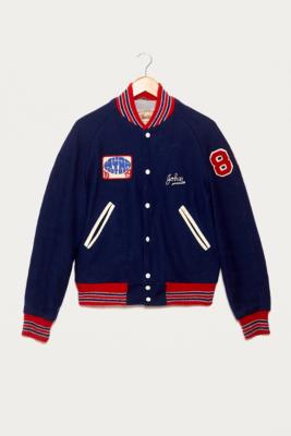 Urban Outfitters Vintage Red Varsity Jacket for Men