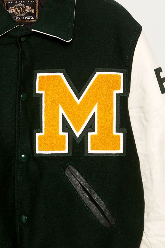 Urban Renewal Vintage One-of-a-Kind Black Varsity Jacket #1