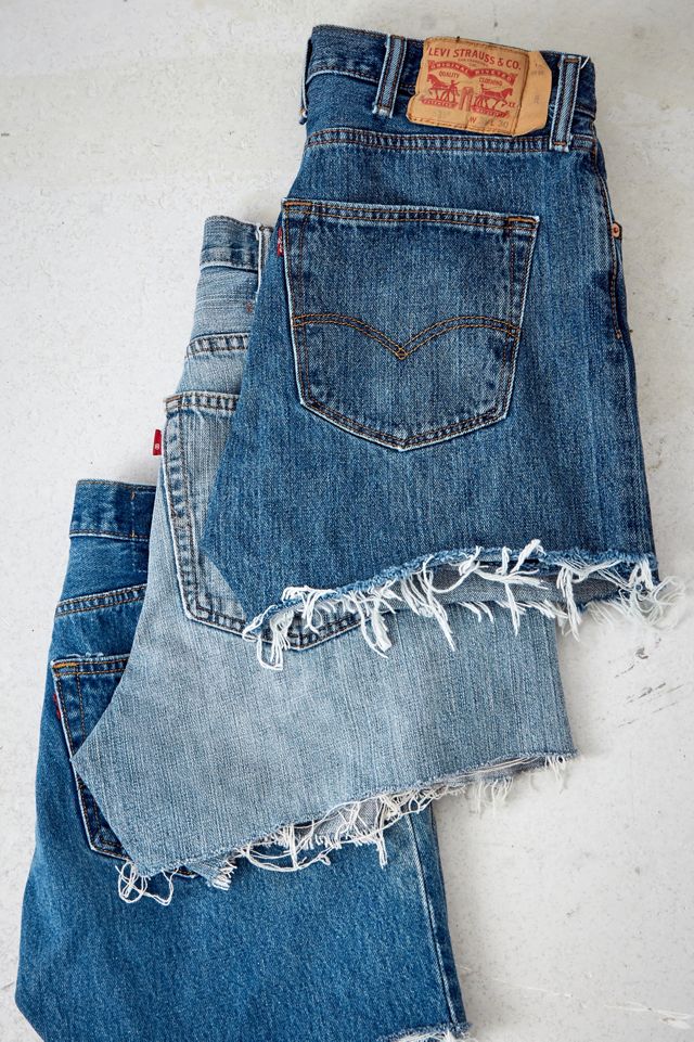 Short en jean bleu vintage Urban Renewal #1