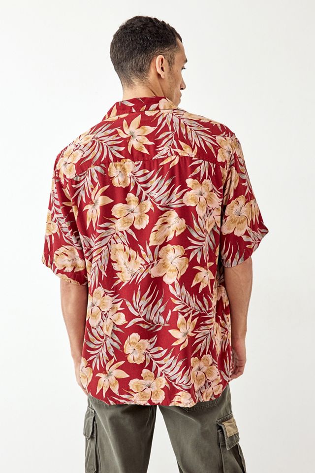 Urban Renewal Vintage Red Hawaiian Shirt #4