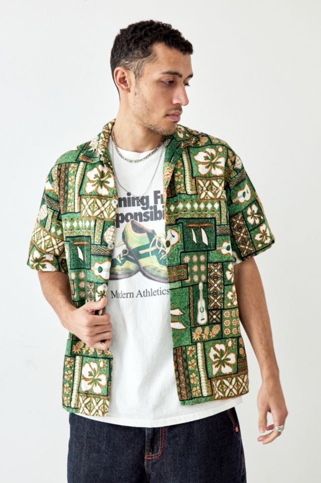 Urban Renewal Vintage Green Hawaiian Shirt | Urban Outfitters UK