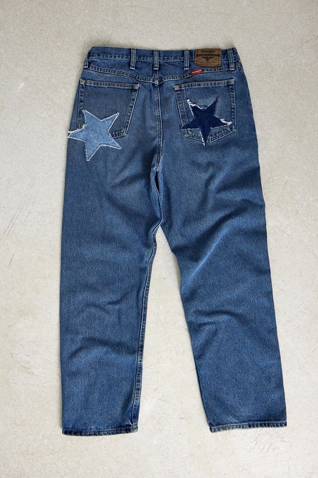 Jeans Applique Stella Lavaggio Chiaro Rifatti da Vintage Urban Renewal #4