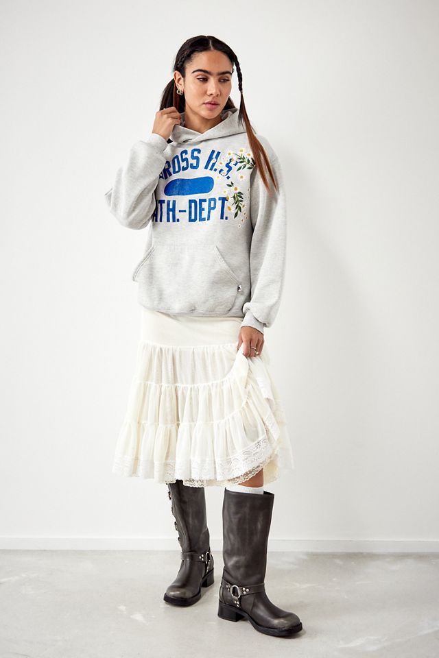 Urban Renewal Remade From Vintage Floral Embroidered Grey Hoodie  #2
