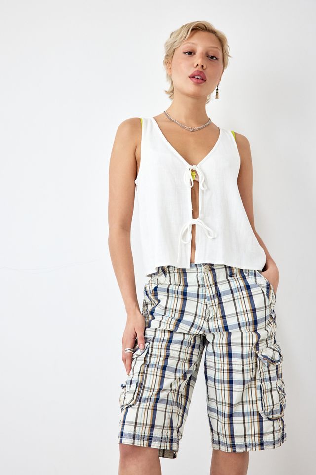 Urban Renewal Vintage - Short cargo à carreaux clairs​​​​​​​ #4