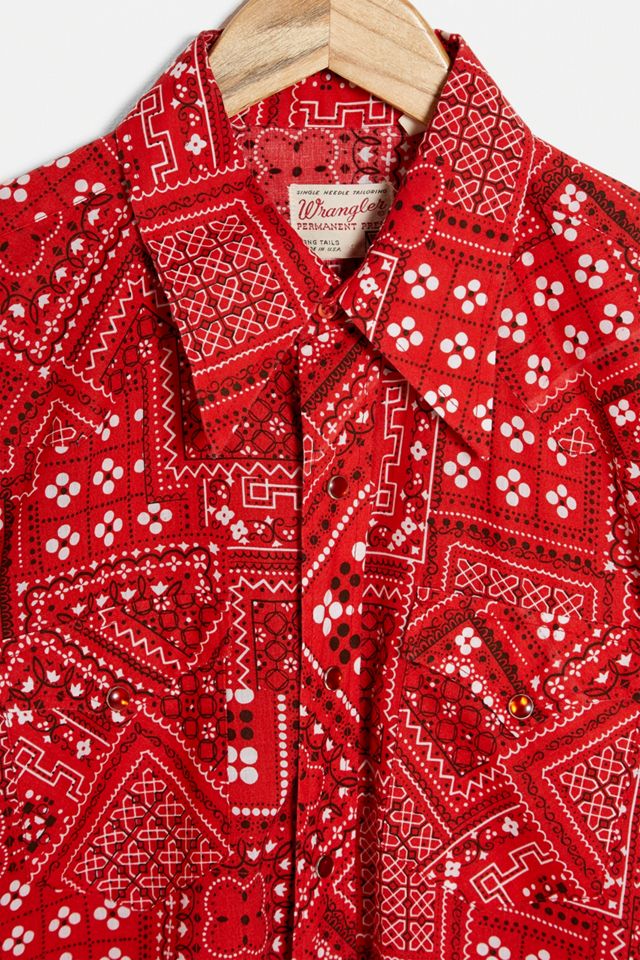 Urban Renewal One-of-a-Kind Wrangler Bandana Print Shirt #1