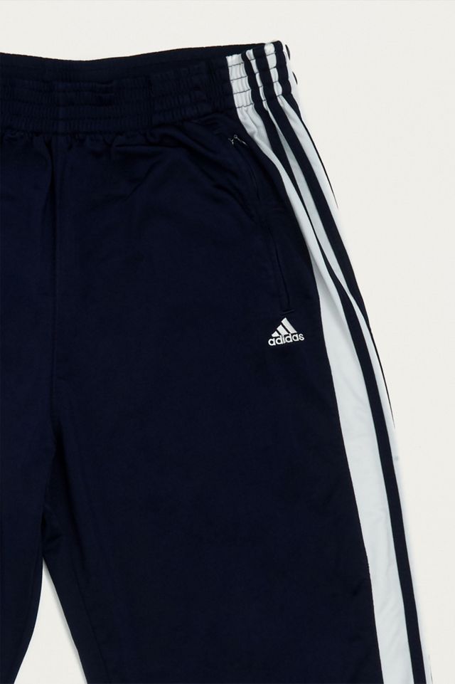 Urban Renewal Vintage Unique-of-Kind Navy adidas Popper Track Pants #1