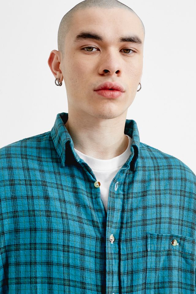 Urban Renewal Remade From Vintage Overdyed Checked Flannel Shirt #2