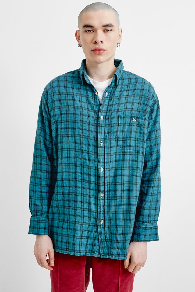 Urban Renewal Remade From Vintage Overdyed Checked Flannel Shirt #3