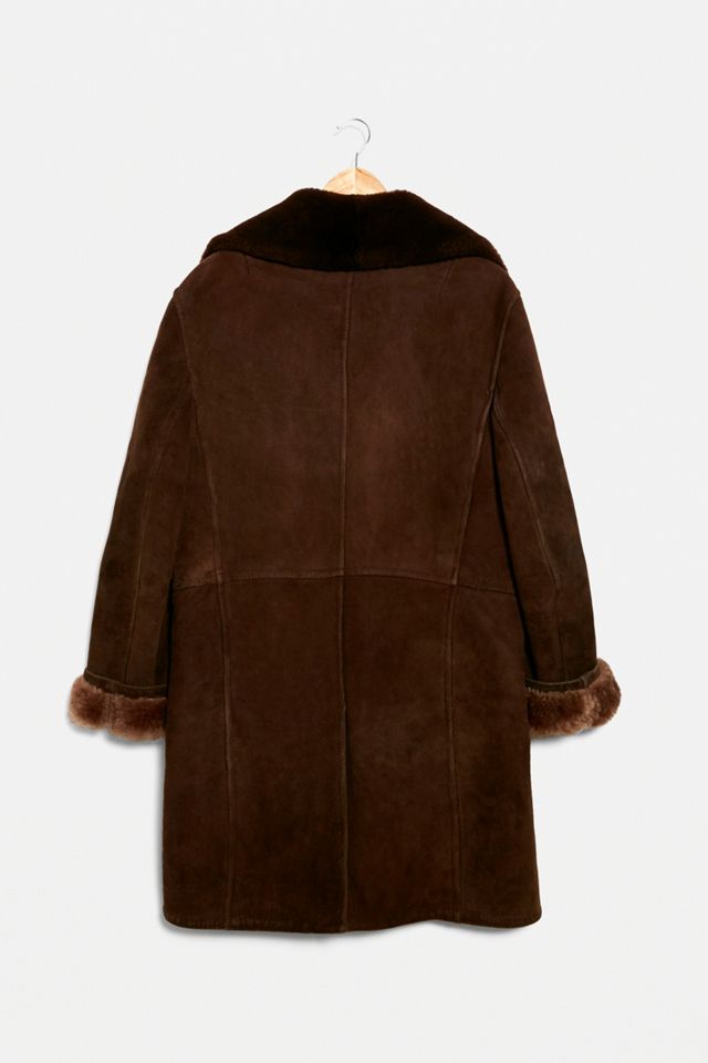 Urban Renewal One-Of-A-Kind - Veste en peau de mouton marron foncé #1