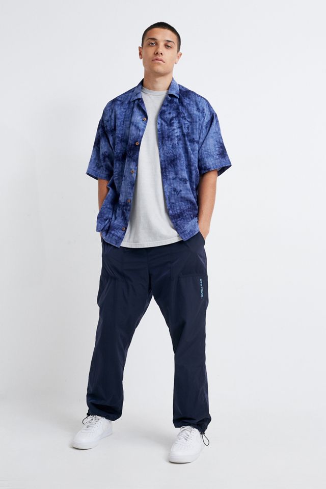 UO Archive – Batik-Hemd in Blau mit Karo-Print #2